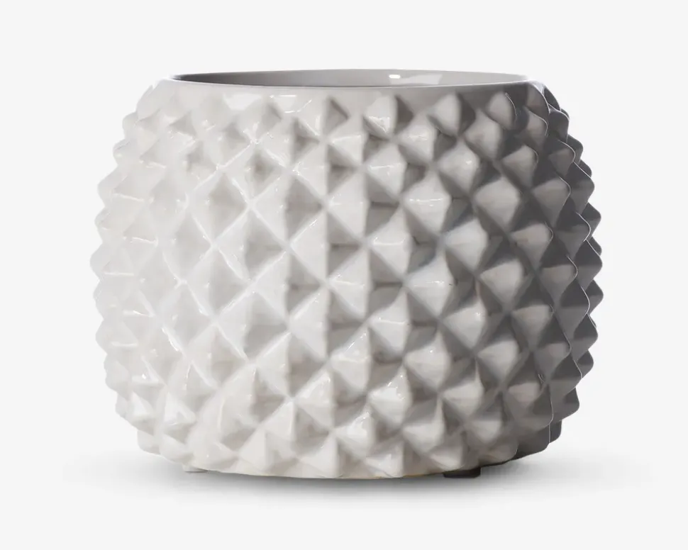 Urtepotteskjuler Ananas hvid H.13xØ.17 cm