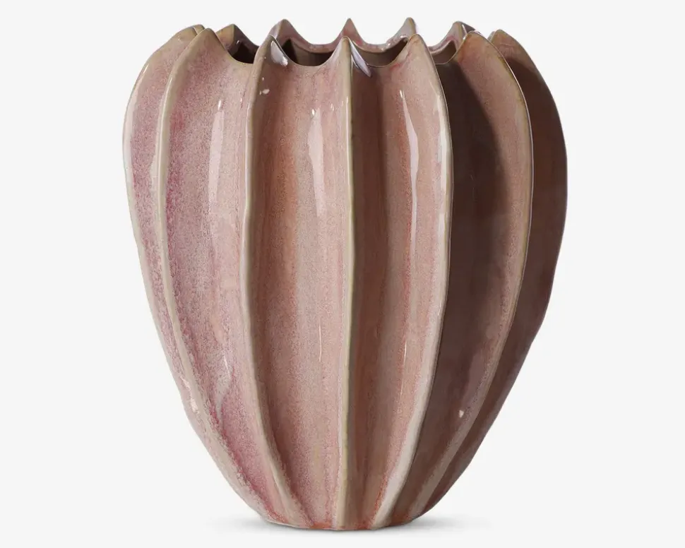 Urtepotteskjuler Nuts pink H.21 cm