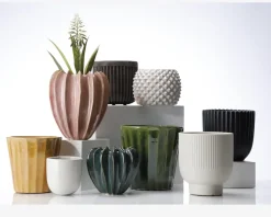 Urtepotteskjuler Nuts pink H.21 cm