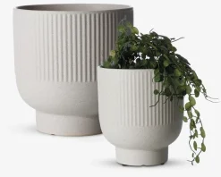 Urtepotteskjuler sæt river cream H.17+22 cm