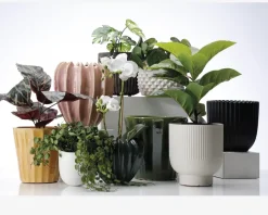 Urtepotteskjuler sæt river cream H.17+22 cm