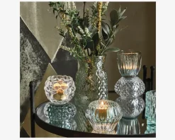 Vase glas aqua Ø.10 x H.14 cm