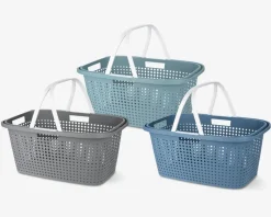 Vasketøjskurv med hank - 60L ass.