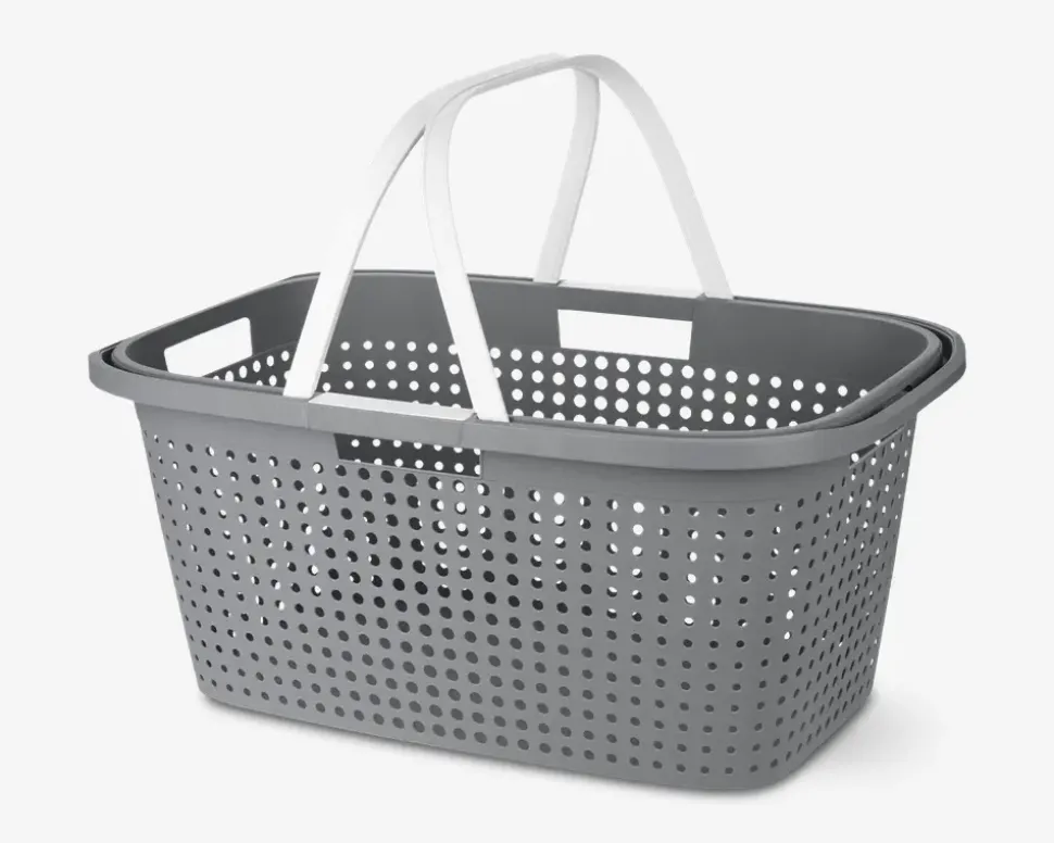 Vasketøjskurv med hank - 60L ass.