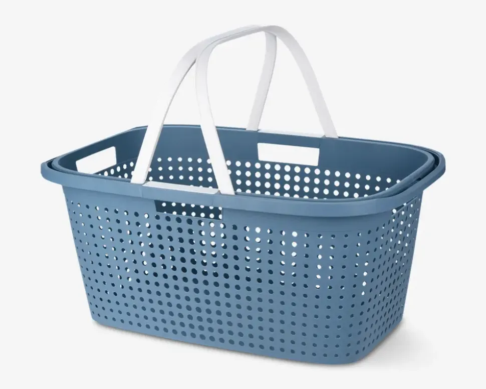 Vasketøjskurv med hank - 60L ass.