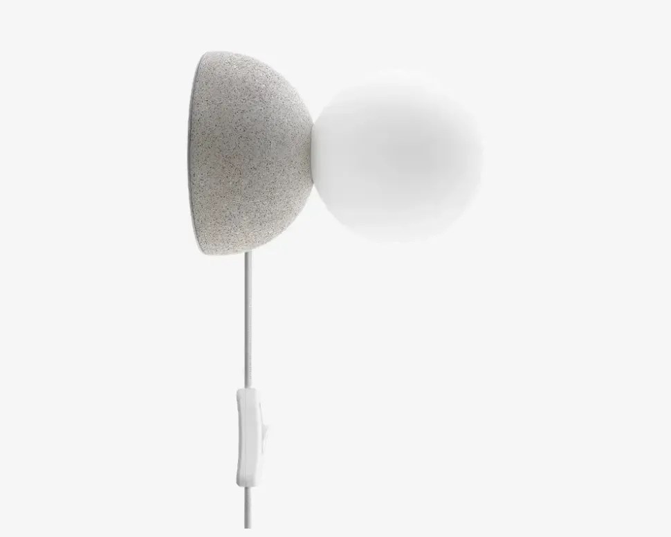 Væg/Bordlampe Moon Hvid Ø.10 cm