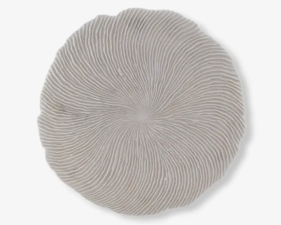 Vægdekoration sandsten hvid Ø.62 cm