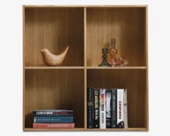 Væghængt bogreol olieret eg