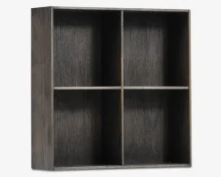 Væghængt bogreol røget eg