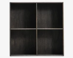 Væghængt bogreol røget eg