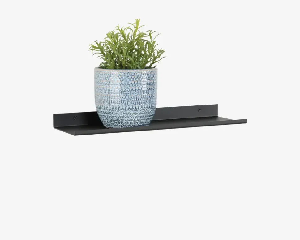 Væghylde metal sort L.40 cm