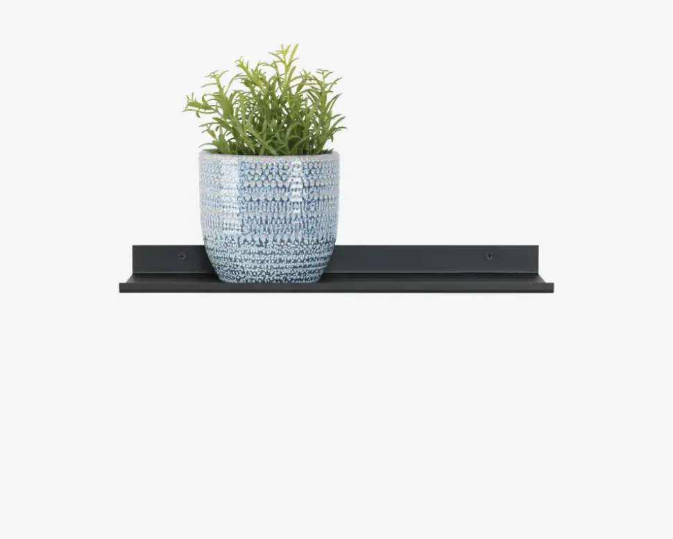 Væghylde metal sort L.40 cm