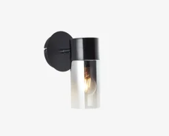 Væglampe Alia Sort/Røgfarvet E27