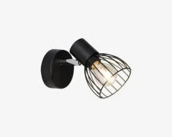 Væglampe Blacky Sort E14