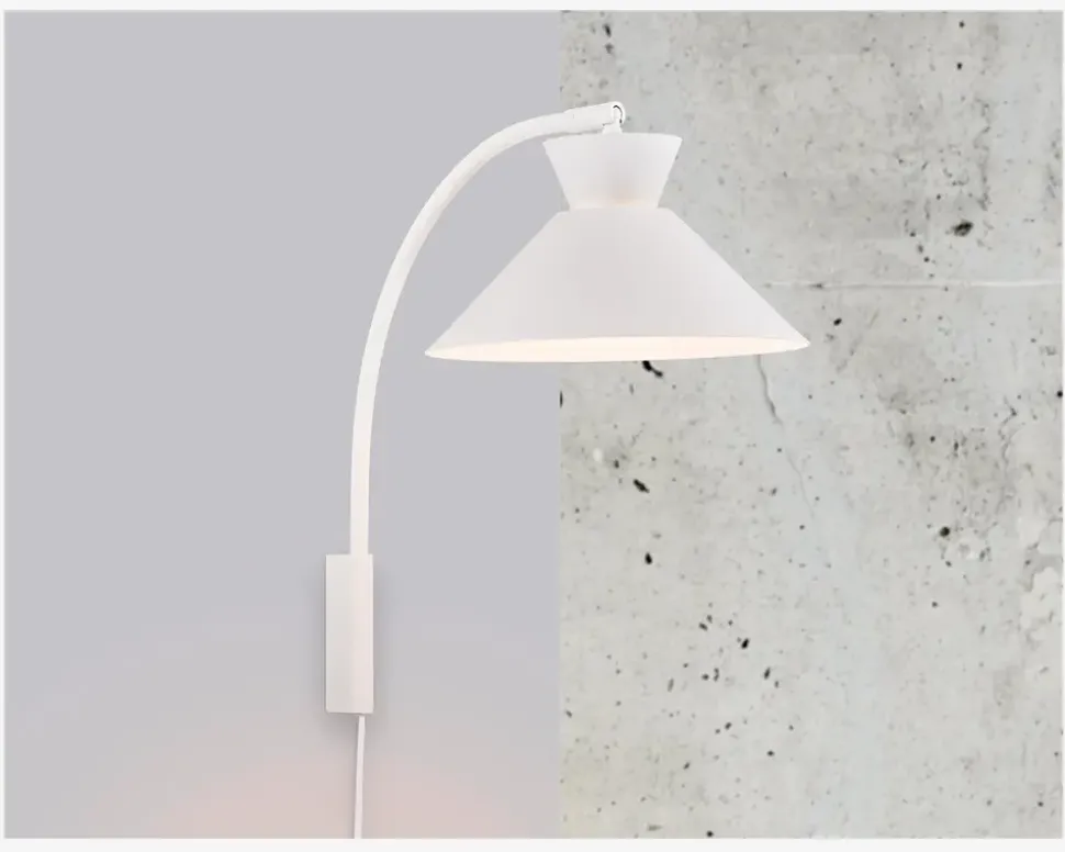 Væglampe Dial H.40 cm Hvid