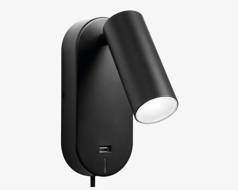 Væglampe Ego Sort USB