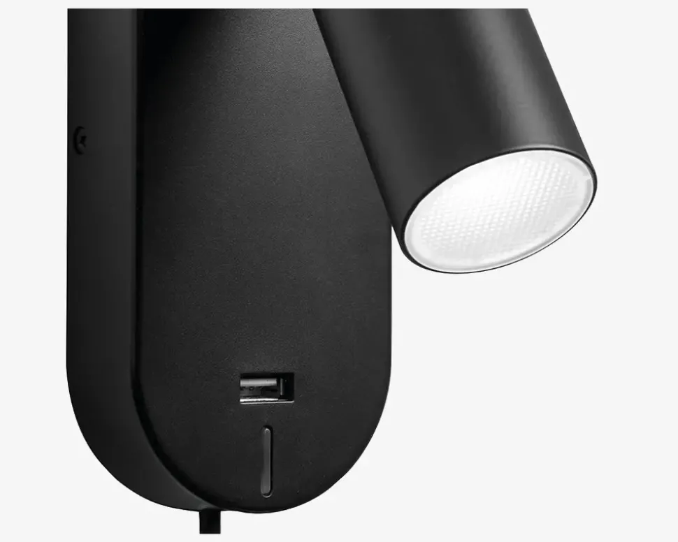 Væglampe Ego Sort USB