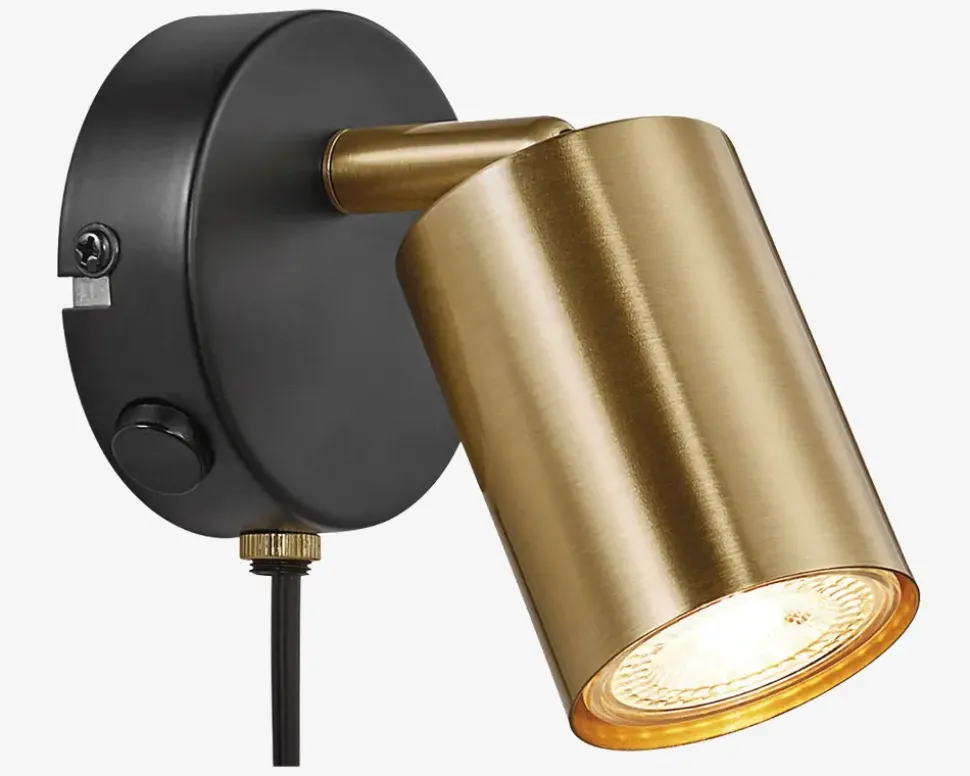 Væglampe Explore messing