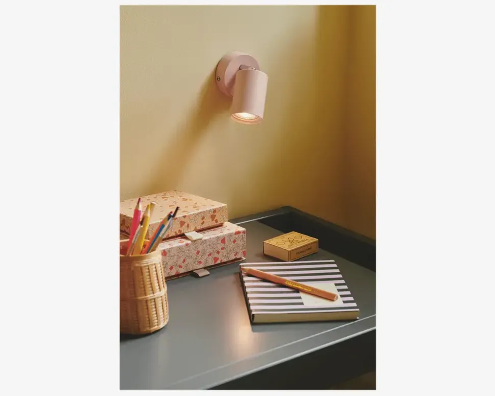 Væglampe Explore støvet rosa