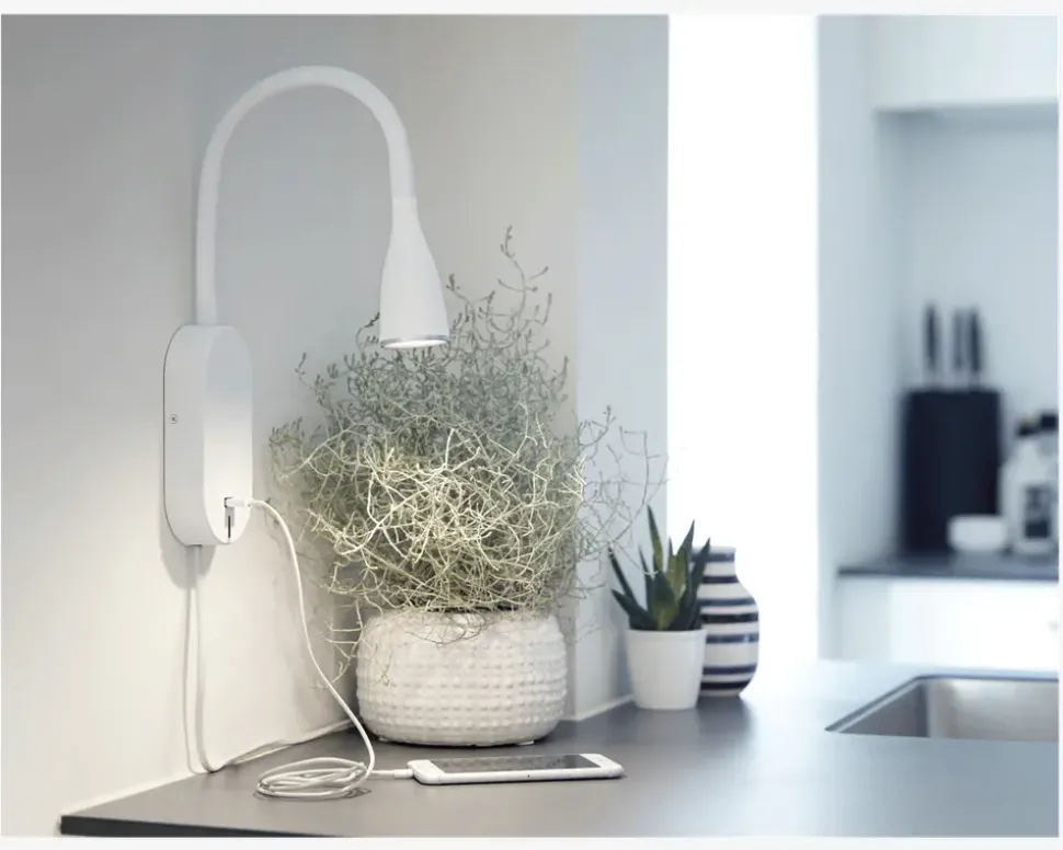 Væglampe Eye USB LED Hvid