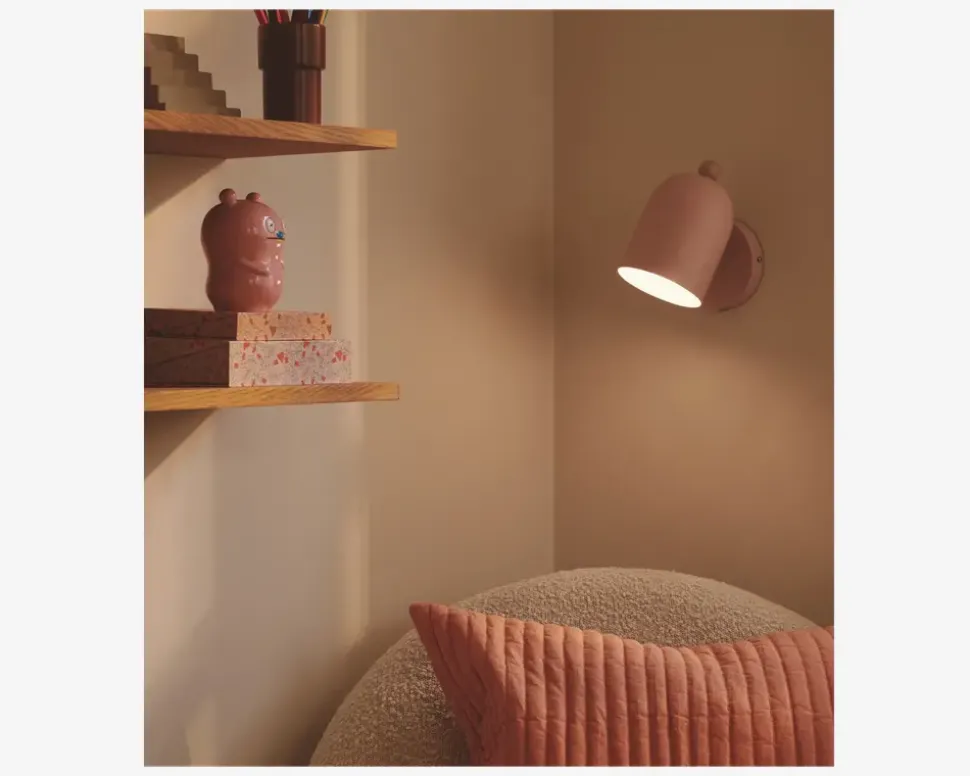 Væglampe Gaston støvet rosa