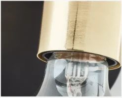 Væglampe Kerry Sort/Messing