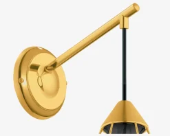 Væglampe Tarbes Guld H.35cm