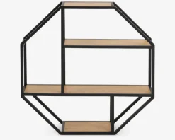 Vægreol Seaford 8 Kantet Vild Eg/Sort