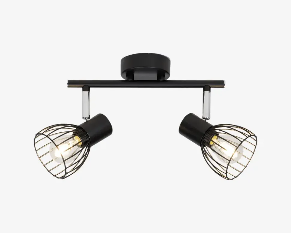 Vægspot Blacky Sort E14 x 2