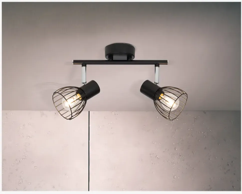 Vægspot Blacky Sort E14 x 2