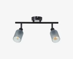 Vægspot Loralie Sort/Røgfarvet L.39,5 cm