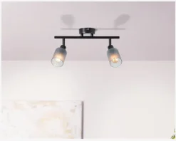 Vægspot Loralie Sort/Røgfarvet L.39,5 cm