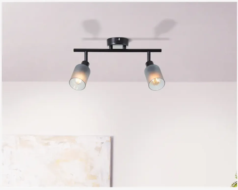 Vægspot Loralie Sort/Røgfarvet L.39,5 cm