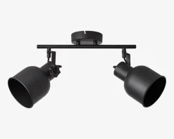 Vægspot Rolet Sort 2 x E14