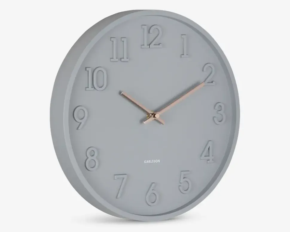 Vægur Calma grå Ø.30 cm