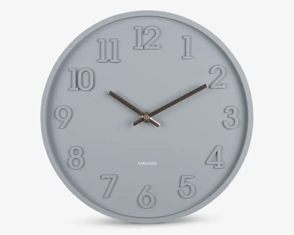 Vægur Calma grå Ø.30 cm