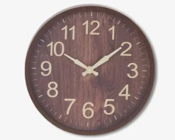 Vægur Træ Look Ass Ø.30,5 cm