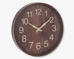 Vægur Træ Look Ass Ø.30,5 cm