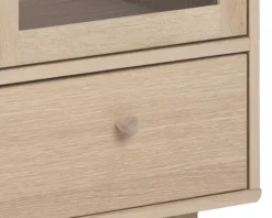 Vitrine Aston i hvidolieret fineret eg