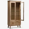 Vitrine i hvidolieret eg B. 94 cm