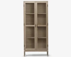 Vitrine Linley i hvid olieret egefiner