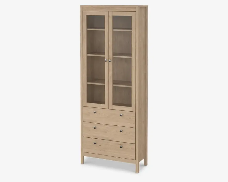 Vitrine Madrid eg med 3 skuffer