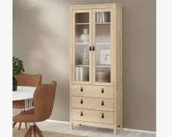 Vitrine Madrid eg med 3 skuffer