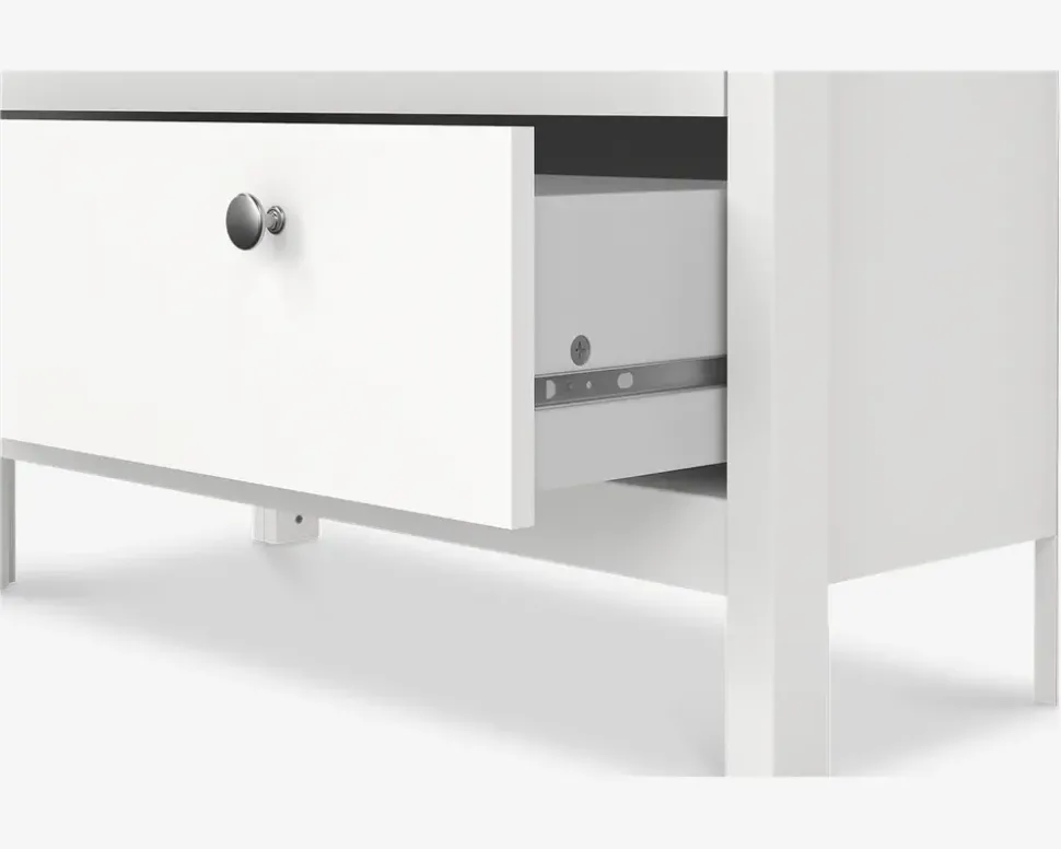 Vitrine Madrid hvid med 3 skuffer