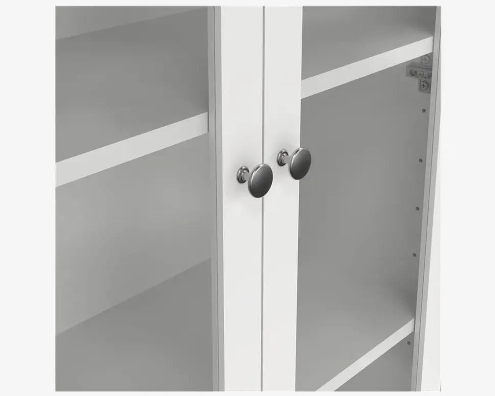 Vitrine Madrid hvid med 3 skuffer