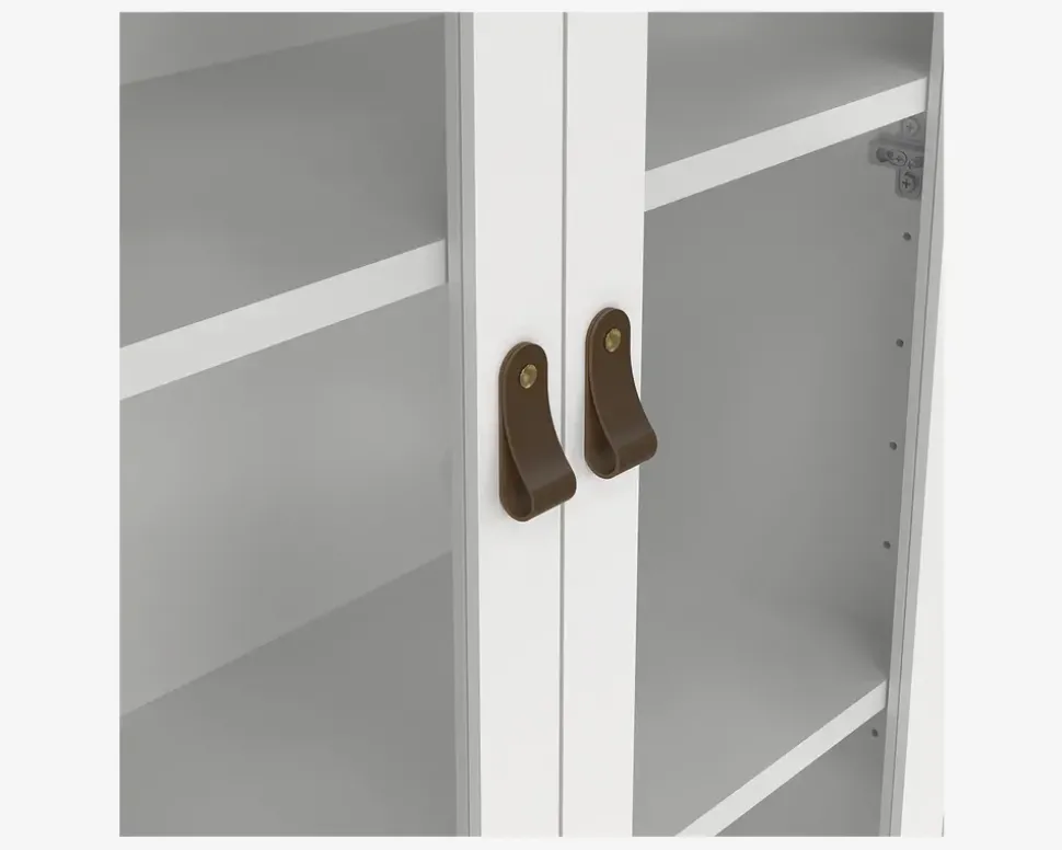 Vitrine Madrid hvid med 3 skuffer