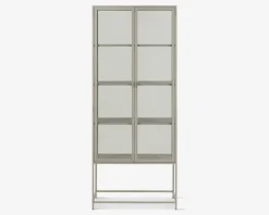 Vitrine Seaford H. 185,6 cm. grå