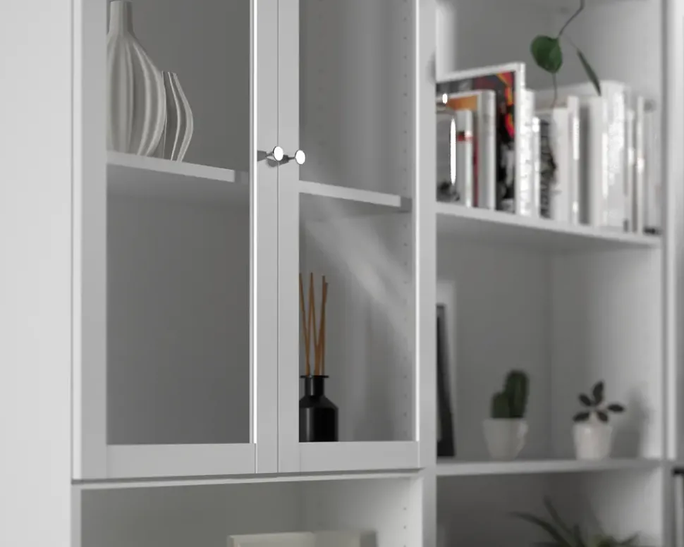 Vitrinedør Basic Hvid