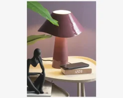 Vækkeur med trådløs oplader hvid