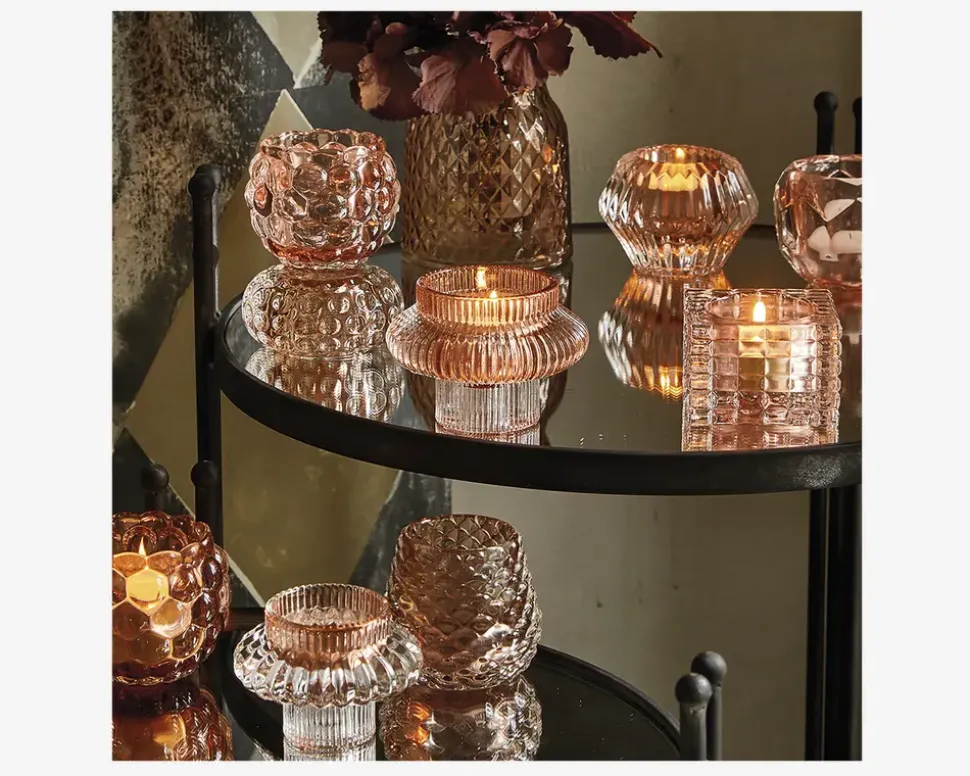 Zoe fyrfadsstage rose H.5 cm